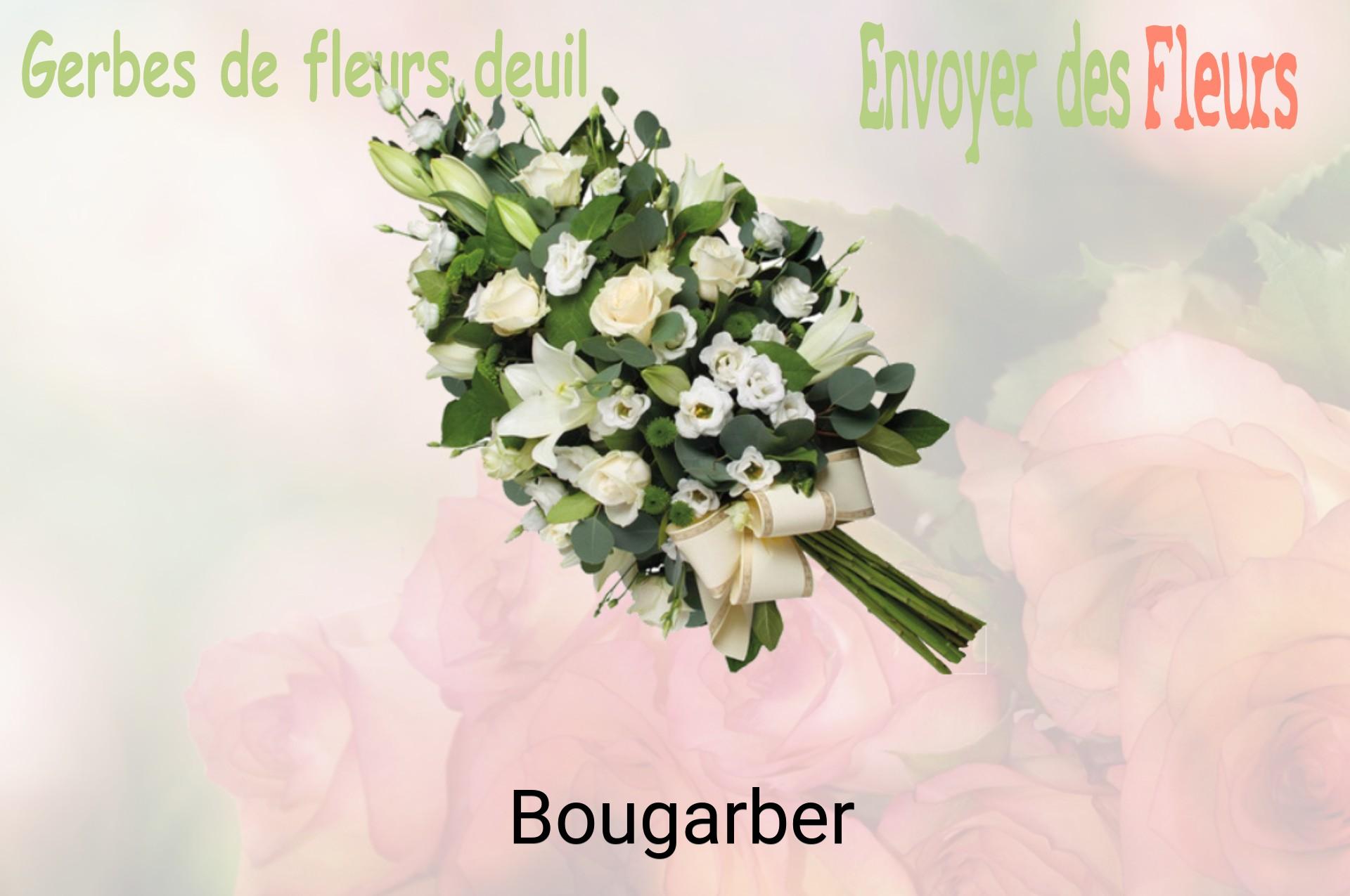 Gerbe de fleurs de deuil livrée à Bougarber